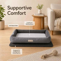 Dog Bed Cooling Mat with Memory Foam Dog Bed | Bundle Set
