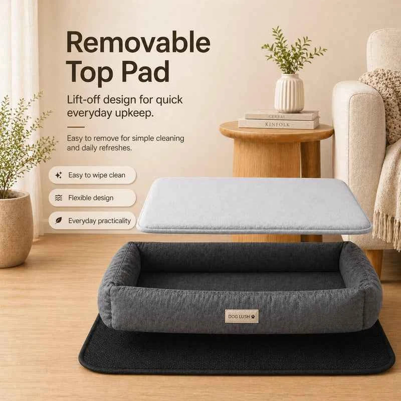 Dog Bed Cooling Mat with Memory Foam Dog Bed | Bundle Set