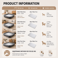 Cooling Gel Mat for Dogs with Memory Foam Bed